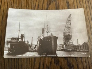 RPPC Harland and Wolff Shipbuilding Yard, Belfast. Liners & Giant Floating Crane - Picture 1 of 8