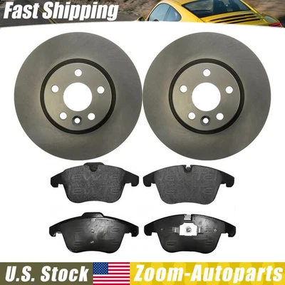 Front Disc Brake Rotors + Brake Pads for 2011 2012 2013 2014 - 2018 Volvo S60 - Image 1 of 4