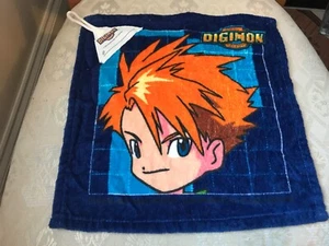 DIGIMON BLUE FACE CLOTH FLANNEL FROM 2000 NEW UNUSED X SHOP STOCK - Picture 1 of 1