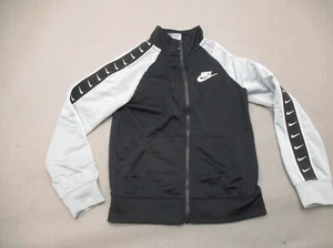 NIKE Size 6-7 YRS Boys Black Full Zip High Neck Pocket Slim Athletic Jacket 578 - Picture 1 of 7