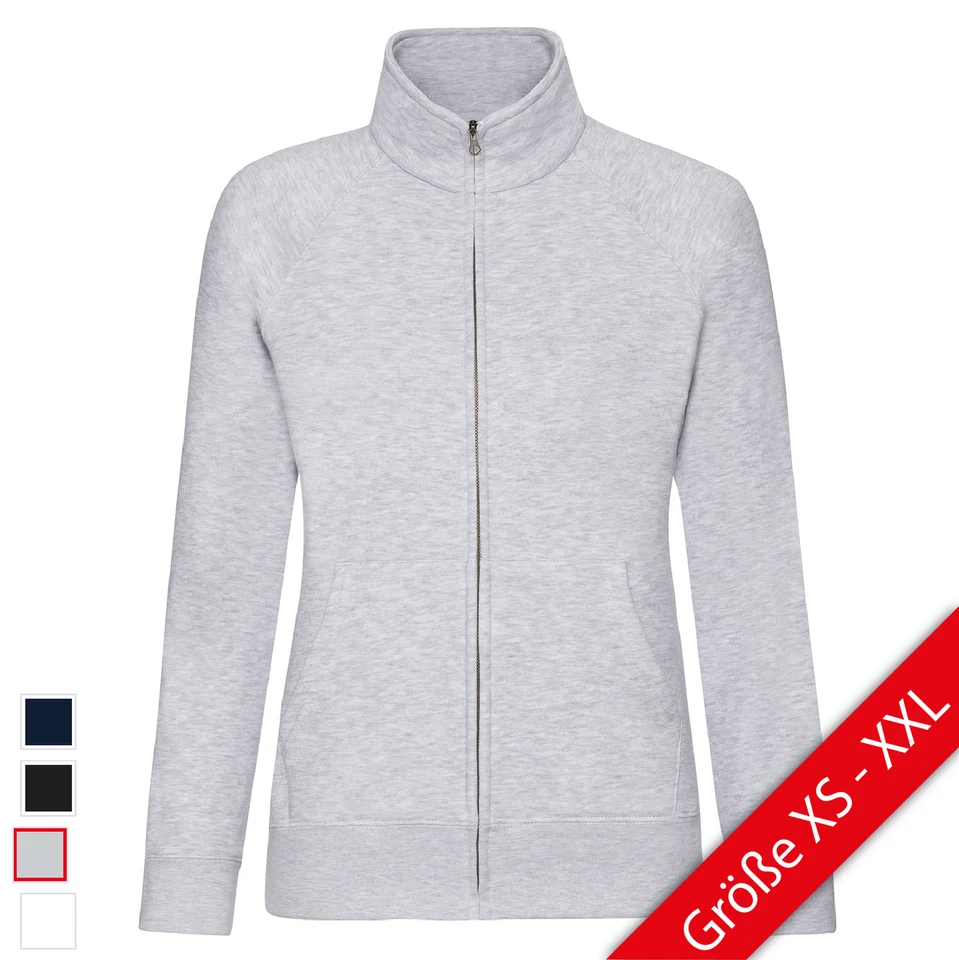 Fruit of the Loom Premium Sweat Jacket Lady-Fit Damen Sweatjacke NEU - Bild 1 von 1