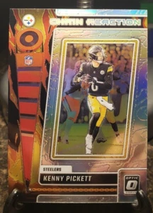 2023 Panini Donruss Chain Reaction Silver Prizm Kenny Pickett CR-KP Steelers - Picture 1 of 2