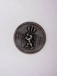1884 Norway 2 Ore - VF - Picture 1 of 2
