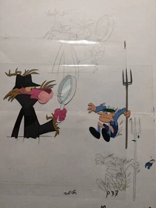 PINK PANTHER VINTAGE ORIGINAL PRODUCTION FRELENG ANIMATED 2CELS+2DRAWINGS 11x13" - Picture 1 of 1