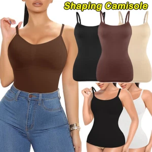 Lady Tummy Control Shapewear Seamless Tank Cami Top Compression Body Shaper Vest - Picture 1 of 17