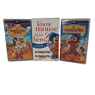 An American Tail Fievel Goes West 2 Pack Movie CD Limited Edition VHS - Image 1 of 4