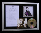 Prince Kiss Framed Gallery Quality Music Cd Display+Express Global Ship