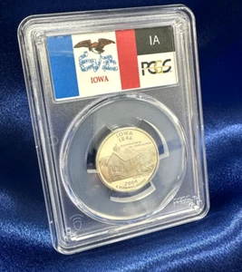 2004 S Silver Proof IOWA State Quarter 25c - PCGS PR 69 Deep Cameo - Picture 1 of 4
