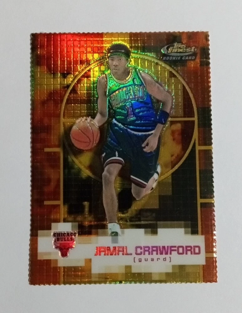 2000-01 TOPPS FINEST #133 BULLS RC JAMAL CRAWFORD GOLD ROOKIE REFRACTOR 034/100