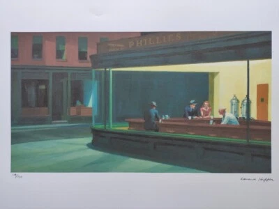 Edward Hopper signiert - Nighthawks - Zertifikat - Bild 1 von 4