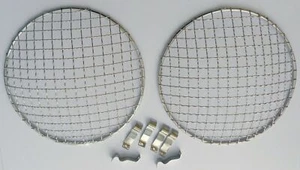 Classic Car Pair 7" Stainless Steel Headlamp Grill / Stone Guards; Mini, Triumph - Picture 1 of 1
