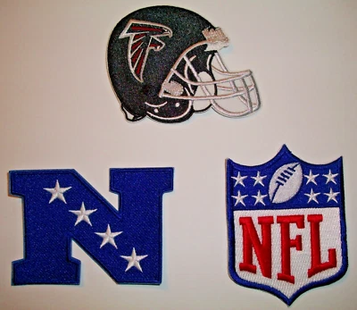Atlanta Falcons~NFL~Embroidered PATCH~Set of 3~@3 1/2" x 3 1/2"~Iron or Sew On - Image 1 of 4