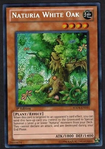 Yugioh Naturia Roble Blanco HA04-EN051 Secreto Raro 1a Edición - VLP - Imagen 1 de 2