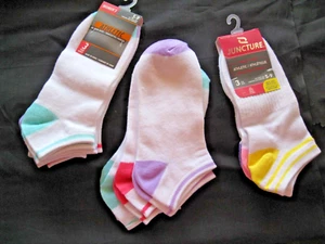 9 Pairs Womans Athletic No-Show Socks colored toes & tops. NEW size 5-9 (med) - Picture 1 of 6