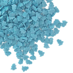 Tree Cupcake Sprinkles Edible Sugar Cake Decorations Topper Bright Blue - Picture 1 of 5