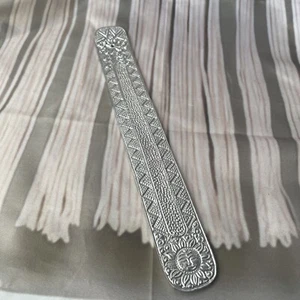 Silver Incense Stick Holder Bohemian Sun Design Ash Catcher Aluminum Metal - Picture 1 of 5