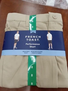 2 Pack French Toast Boys Size 8 Khaki Sorts Adjustable Wasit - Picture 1 of 2