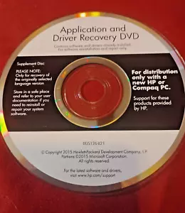 Application and Driver Recovery DVD For HP or Compaq Computer System - Picture 1 of 2