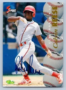 Calvin Pokey Reese 1995 Clásico 5 Autógrafos Deportivos Auto Cincinnati Reds - Imagen 1 de 2