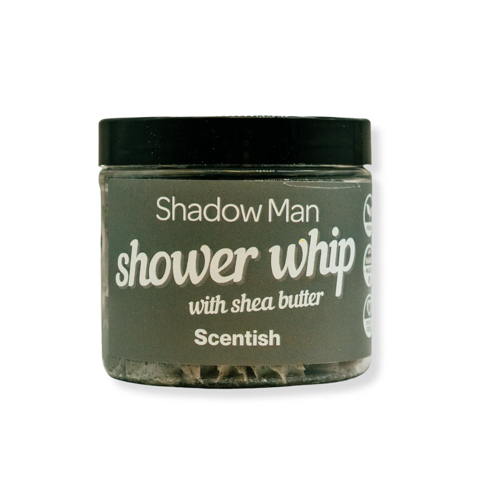 Whipped Soap Shadow Man Patchouli Lavender Smoke Scent Bath Shower Scentish