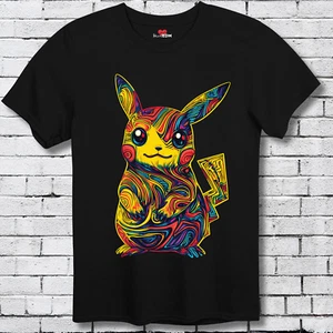 Psychedelic Pika - Rave Shirt EDM Music Festival Techno Acid House Dance Unisex - Picture 1 of 87