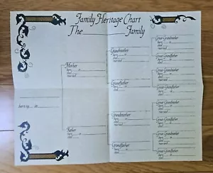 Ideals Magazine Limited Edition Family Heritage Chart Family Tree 19.5" x 15.5" - Foto 1 di 11