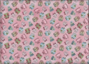"Forest Friends", Outfits on Pink, Maywood Studio, Quilting fabric BTY - Picture 1 of 1