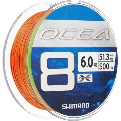 SHIMANO Ocea 8 #6 500m 113 lb/51,3Kg Multicolor 8 Trenzas Pe Li de Japón Nuevo Foto 1 de 3