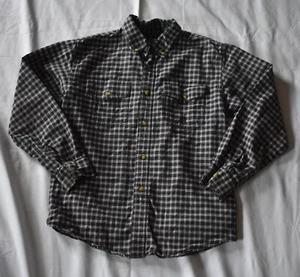 Roper Boy's Long Sleeve Plaid Western Rodeo Button Shirt Size 12/14 100% Cotton - Picture 1 of 3