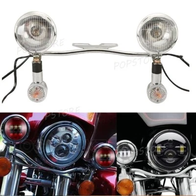 Passing Turn Signals Bar Light For Honda Shadow Aero Ace Phantom VLX VT 750 1100 - Imagem 1 de 4