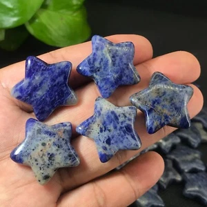 5pcs Natural sodalite Stars Quartz Crystal Healing Crystal Gift 1" - Picture 1 of 11