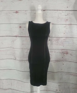 Alice + Olivia Employed Leather Trimmed Black Dress Size Small NWT - Picture 1 of 6