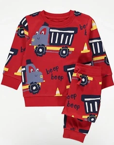 Red Truck Sweatshirt and Joggers Outfit 4-5 Years BNWT - Picture 1 of 5
