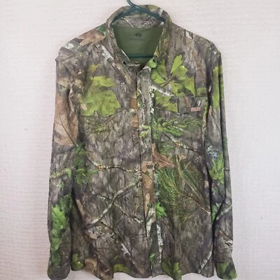 Mossy Oak Obsession NWTF Men's M Camo Long Sleeve Button Up Turkey Hunt Spring - Image 1 of 4