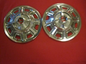 TWO 1966 FORD FAIRLANE 14" O.E.M. SPINNER HUBCAPS IN NICE DRIVER COND. LQQQK! - Picture 1 of 2