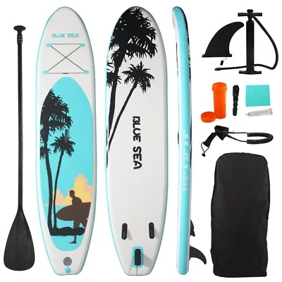 11ft 6in Inflatable Stand Up Paddle Board Heavy Duty PVC Paddleboard for Adult - Image 1 of 4