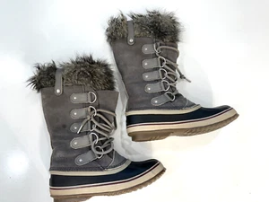 Sorel Joan of Artic Waterproof Boot Gray Leather Women's Size 9 - Picture 1 of 11