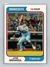 2023 Topps Heritage Jose Miranda #54 Minnesota Twins Baseball Card
