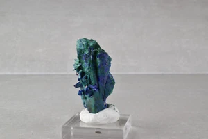 Azurite to Malachite Pseudomorph from Kerrouchene, Morocco 3.5 cm  # 18518 - Picture 1 of 10