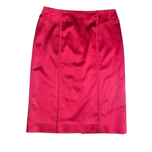 Falda lápiz satinada roja del mercado negro de la Casa Blanca para mujer talla 4 forrada elástica - Imagen 1 de 12