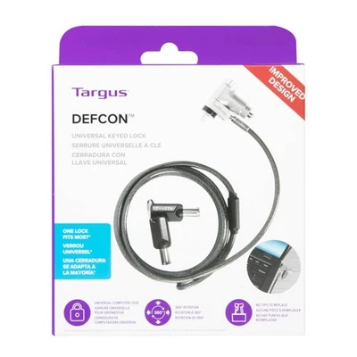Targus DEFCON Ultimate Universal Keyed Cable Lock With Slimline Head ASP95GL - Image 1 of 4