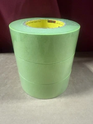 3M 26340 SCOTCH GREEN MASKING TAPE 233+ PAINT PAINTING 48mm NEW ( 3 ROLLS ) - Image 1 of 3