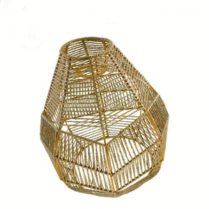 Ceiling Light Shade Natural Paper Rattan Woven Globe Pendant Lampshade BoHo - Picture 1 of 16