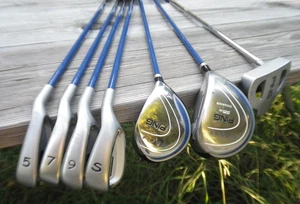 Ping Moxie Jr Junior 7 pc Golf Set 5-7-9-S Putter 15° Driver & 24°Wood Graphite - Picture 1 of 15