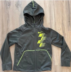 Nike Dri-FIT Full Zip Hoodie Jacket Athletic Activewear Green Small - Picture 1 of 5