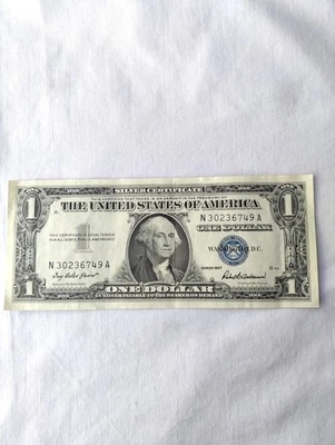 1957 A $1 Silver Certificate DOLLAR  Blue Seal - Image 1 of 4