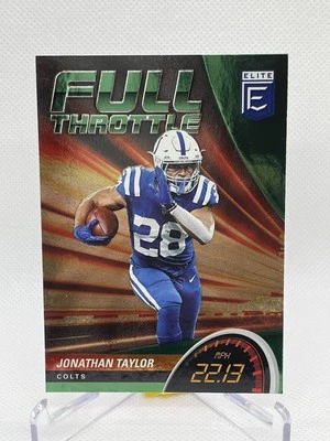 2022 Donruss Elite Full Throttle Green Jonathan Taylor FT1 Colts - Image 1 of 2