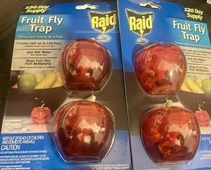 LOT Of 2 Raid Fruit Fly Traps 240 Day Supply Total Sealed Free Quick Shipping - Picture 1 of 1