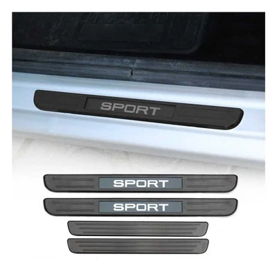 Dark Brushed Chrome Illuminated Sport Door Sill Cover Scuff Plate S. Steel 4 Pcs - Image 1 of 4