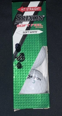 Srixon Golf Balls, Soft Feel -Soft White - 1 Sleeve has 3 Balls with Logo - Image 1 of 3